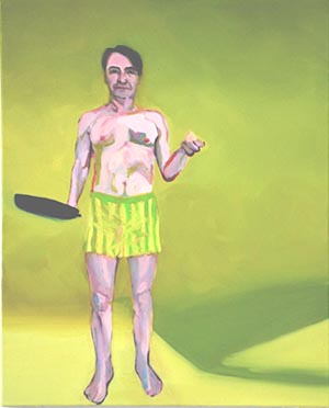 'anjou pear', oil on canvas